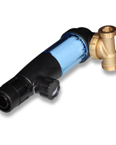 Reversible flow filter 1" DUO FR w/connect.mater. PVC & ma